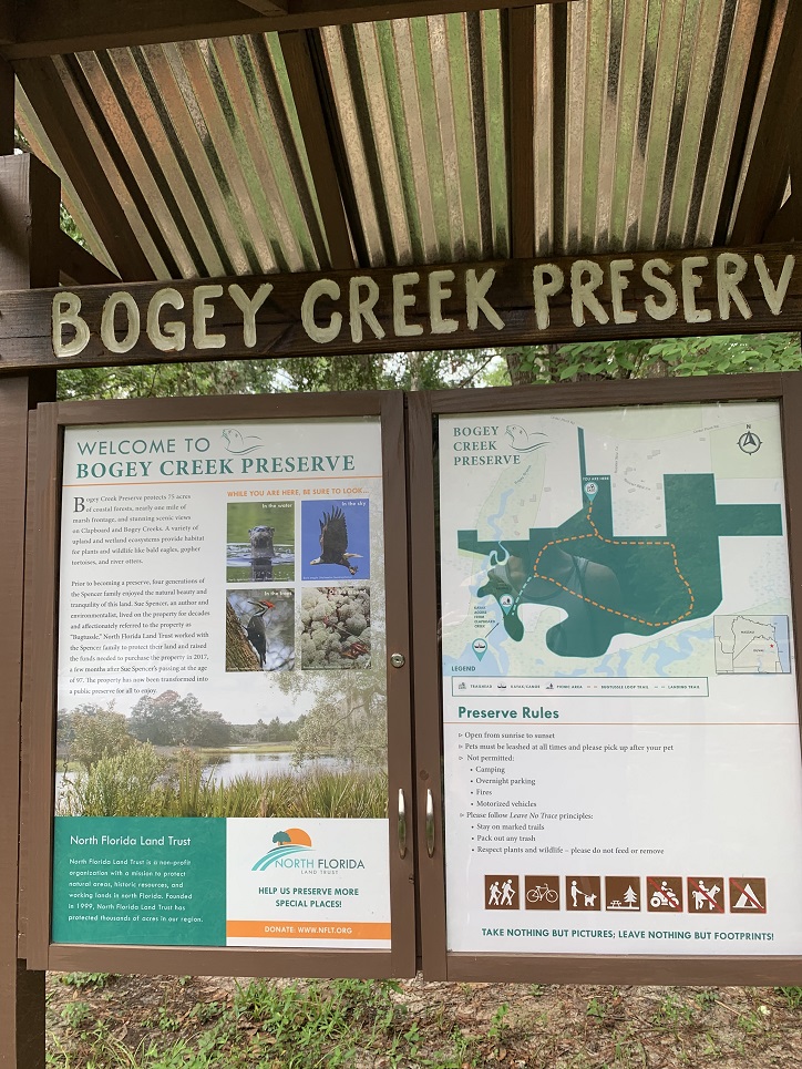 Bogey Creek Preserve Hiking Trail Map
